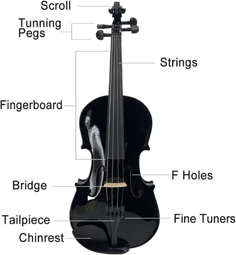 Acoustic Violin Electric Violin 4/4 Full Size Violin 4 String Maple Spruce for Student,Violin for Beginners Violin Case,Brazilwood Bow,Cable,Cleaning Cloth,Rosin
