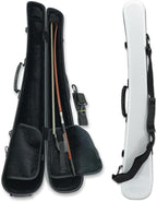 Carbon Fiber Upright Bass Bow Case for Geman French Double Bass Bow Hold 2Pcs Bows Hard Bow Case White