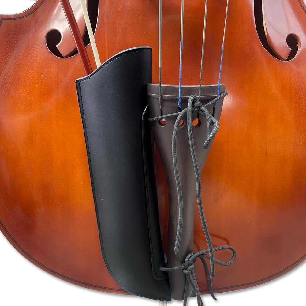 Upright Bass Bow Bag Leather Quiver One Bow Holder for German and French Bass Bow Black (1 Pcs)