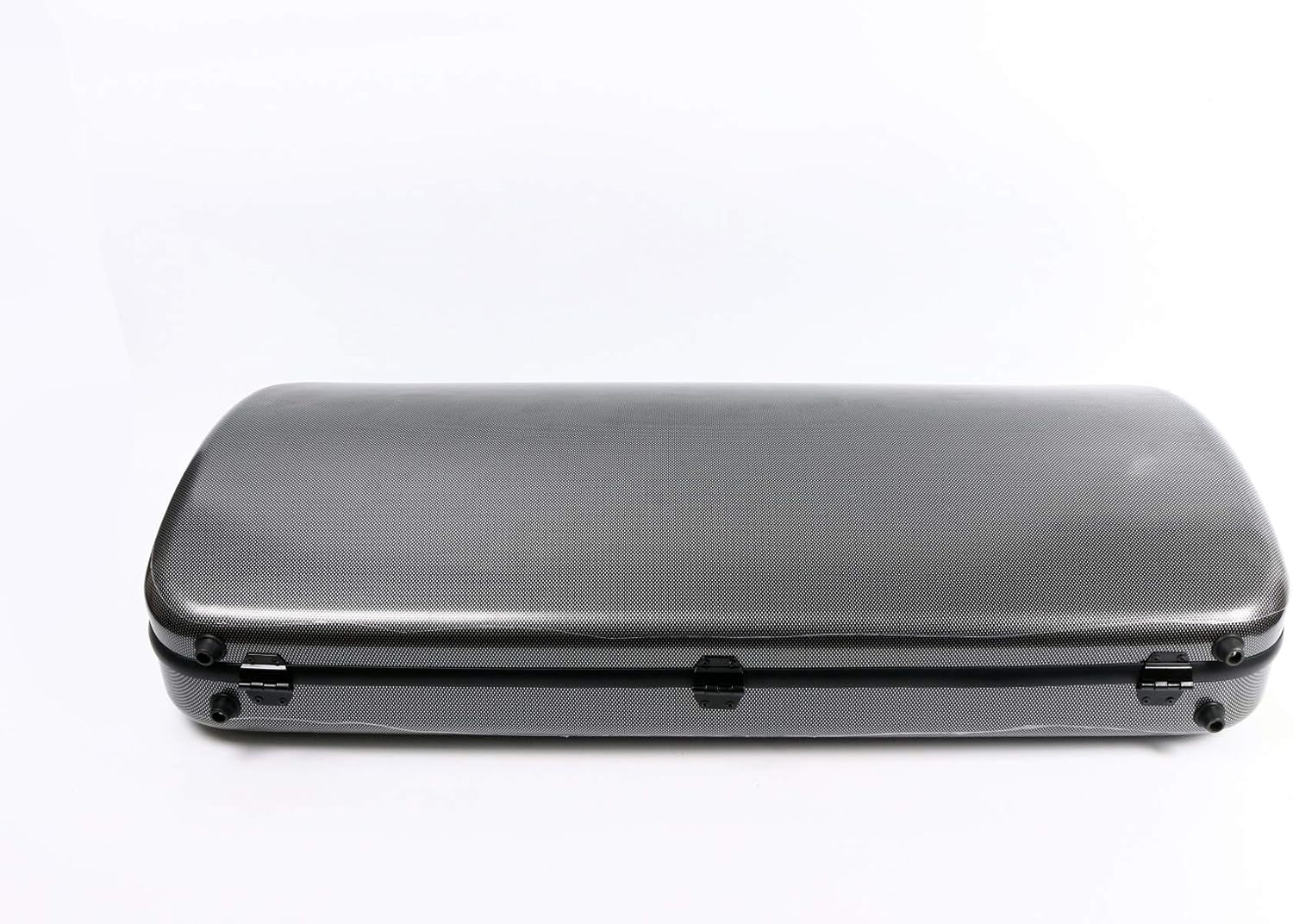 Double Violin Case Viola Case Mixed Carbon Fiber Violin Box 4/4 Full Size (Black)