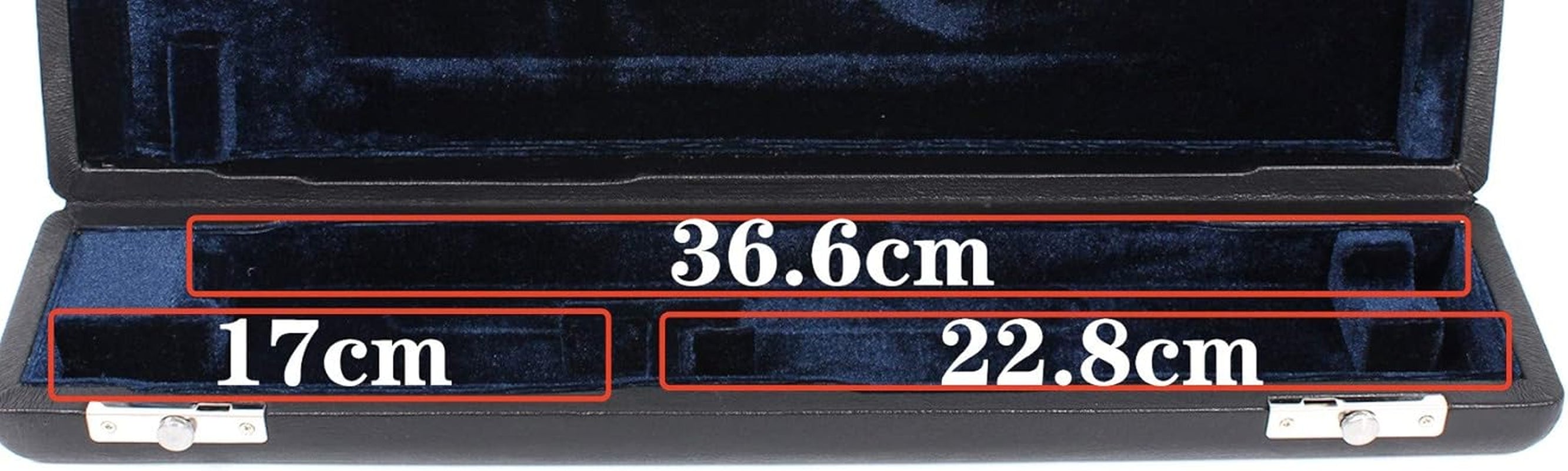 17 Hole B Foot Flute Case Hard Shell with PU Leather and Oxford Outer Bag Adjustable Strap Portable Storage Box Flute Bag for Beginners,Students,Players Musicians