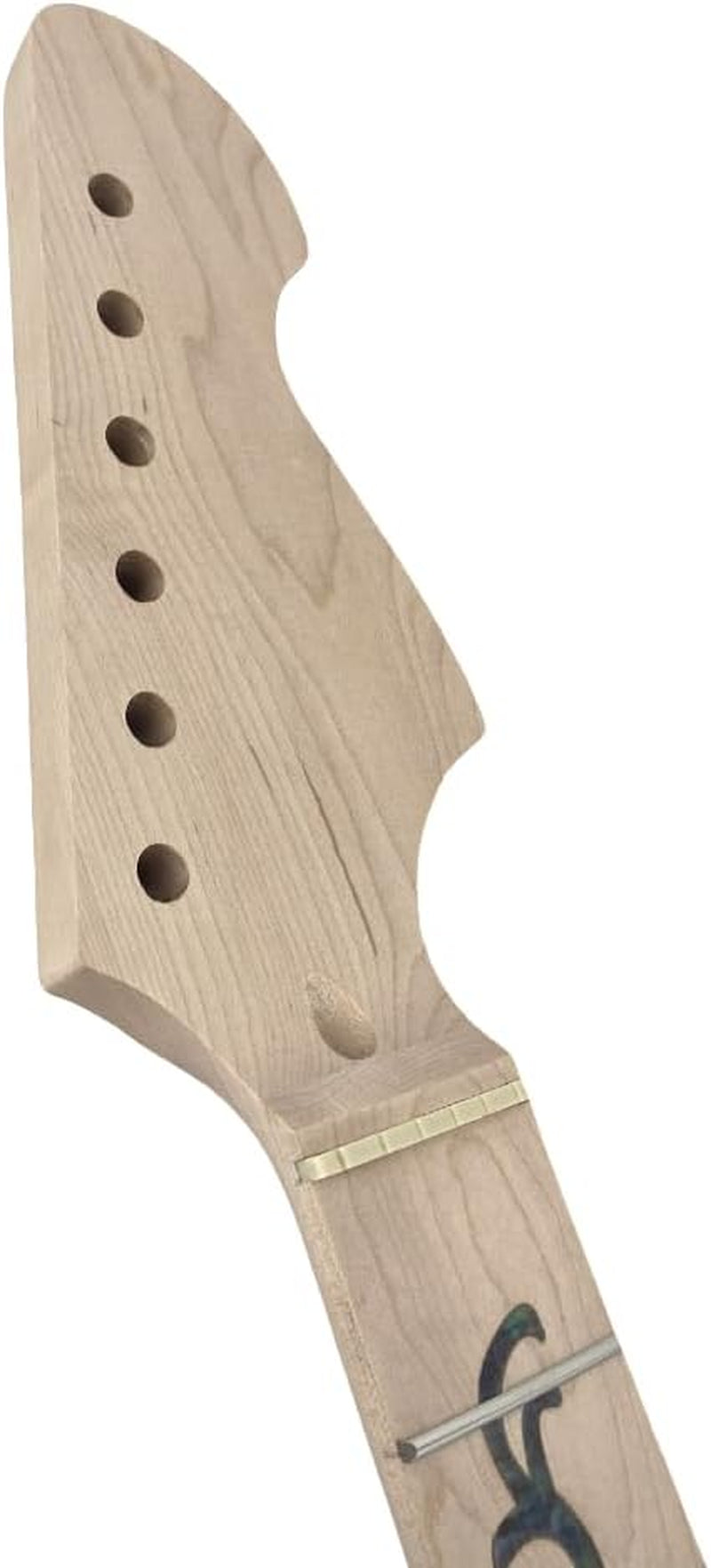 DIY Electric Guitar Neck for Replacement - Maple Fretboard 22 Fret 25.5 Inch without Binding Bolt on Heel Vine Inlay