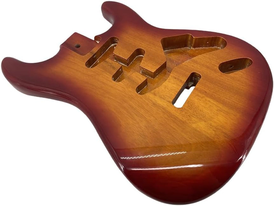 Electric Guitar Body Replacement SSS Style Yellow Painting Mahogany Wood for Guitar