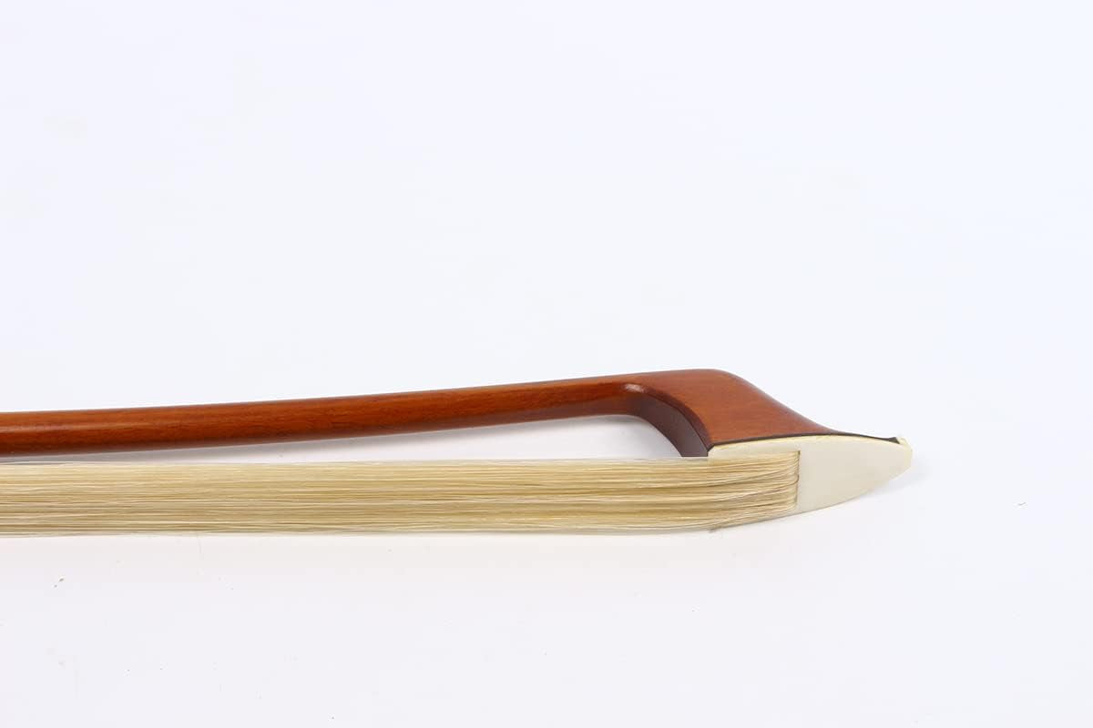 1/2 Upright Bass Bow Advance Brazilwood Germany Bows Ebony Frog Natural Bow Hair Pearl Inlay Half Size