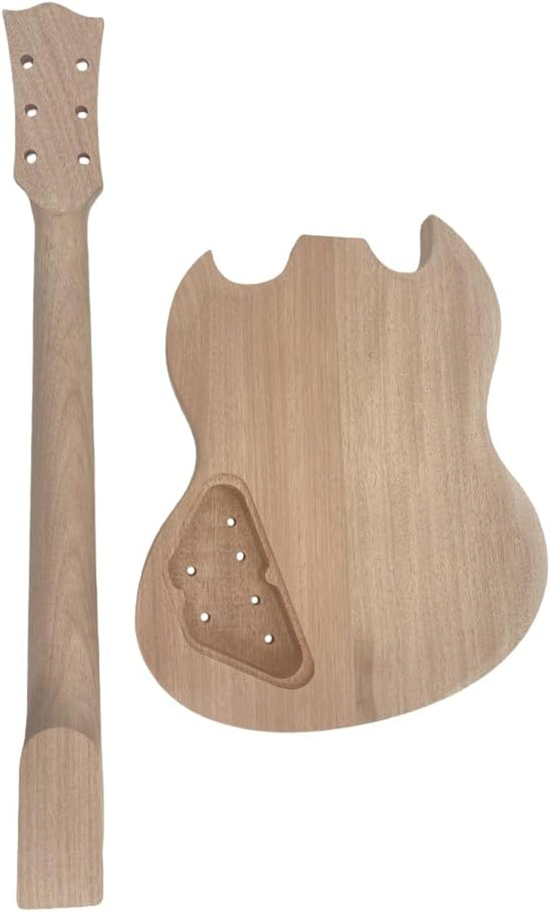 1Set Guitar Kit 22Fret 24.75Inch Set in Body Mahogany Rosewood Fretboard DIY Guitar