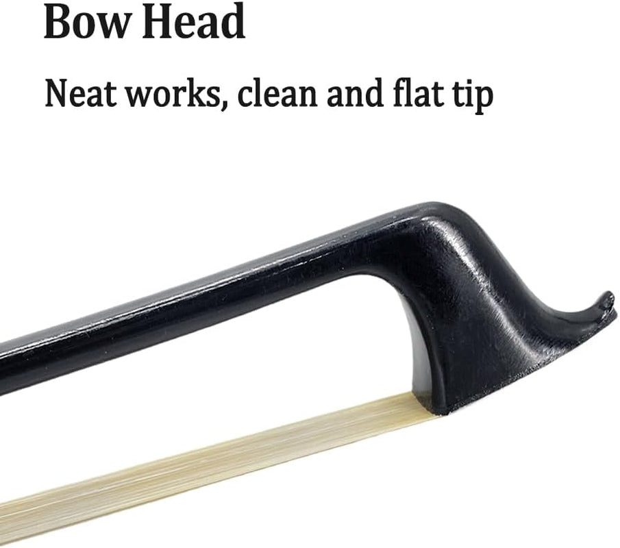 Carbon Fiber Cello Bow 4/4 Full Size Natural White Mongolian Stallion Horse,Sheep Leather Grip Well Balance&Lightweight& Pernambuco Level for Musician of All Skill Levels