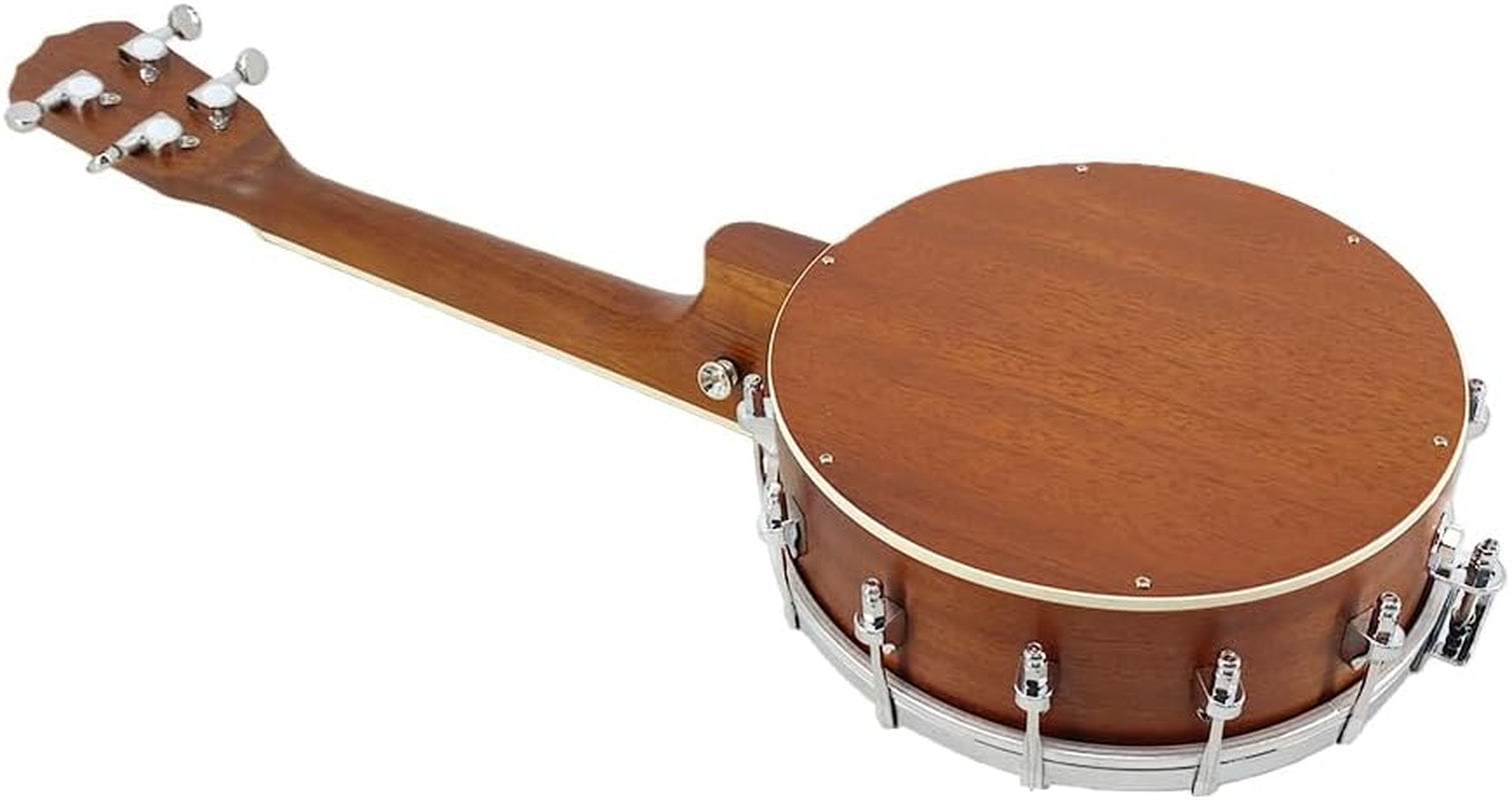 4-String Banjo Ukulele, Banjolele 23 Inch Concert Size with Premium REMO Head, Mini Banjo Uke Beginner Kit with Gig Bag, Banjos Strap, Strings, Pickup, Picks, Ruler, Wrench