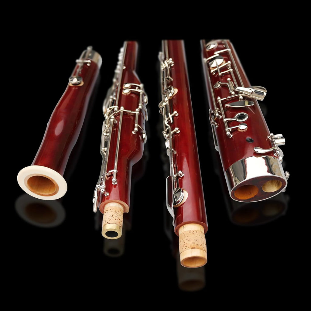 Bassoon Maple Wooded Bassoon C Key 26 Keys Silver Plated Woodwind Instrument with Case Accessories