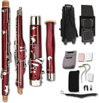 Bassoon Maple Wooded Bassoon C Key 26 Keys Silver Plated Woodwind Instrument with Case Accessories