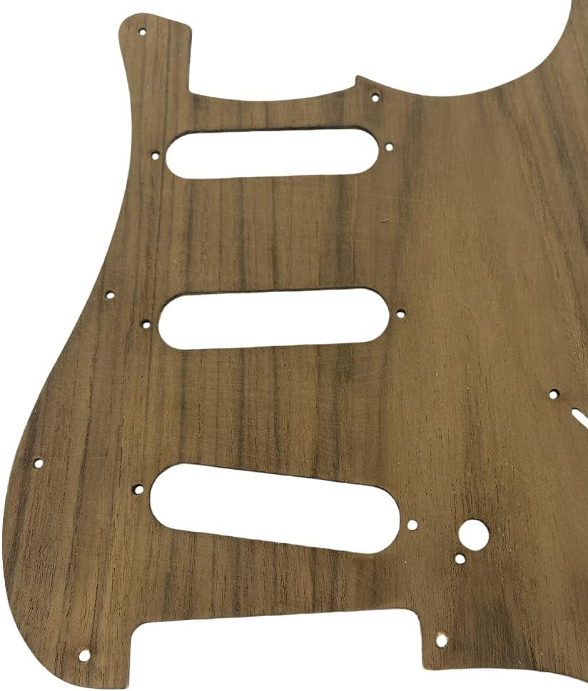 11 Hole 3 Ply Teakwood Electric Guitar Pickguard Solid Wood Strat Electric Guitar Scratch Plate SSS Style Guitar Accessories
