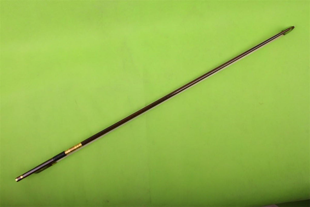 4/4 Cello Bow Snakewood Paris Eye Full Size Well Balanced Natural Horse Hair Cello Parts (Golden)