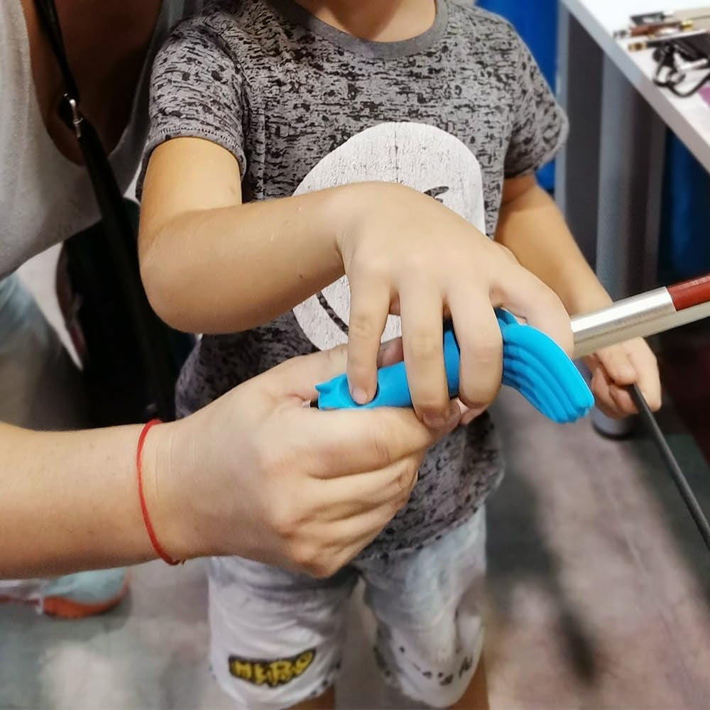 Violin/Viola Bow Holder Violin Bow Grip for Beginner Violin Pinky Holder Teaching Aid Accessory (Blue)