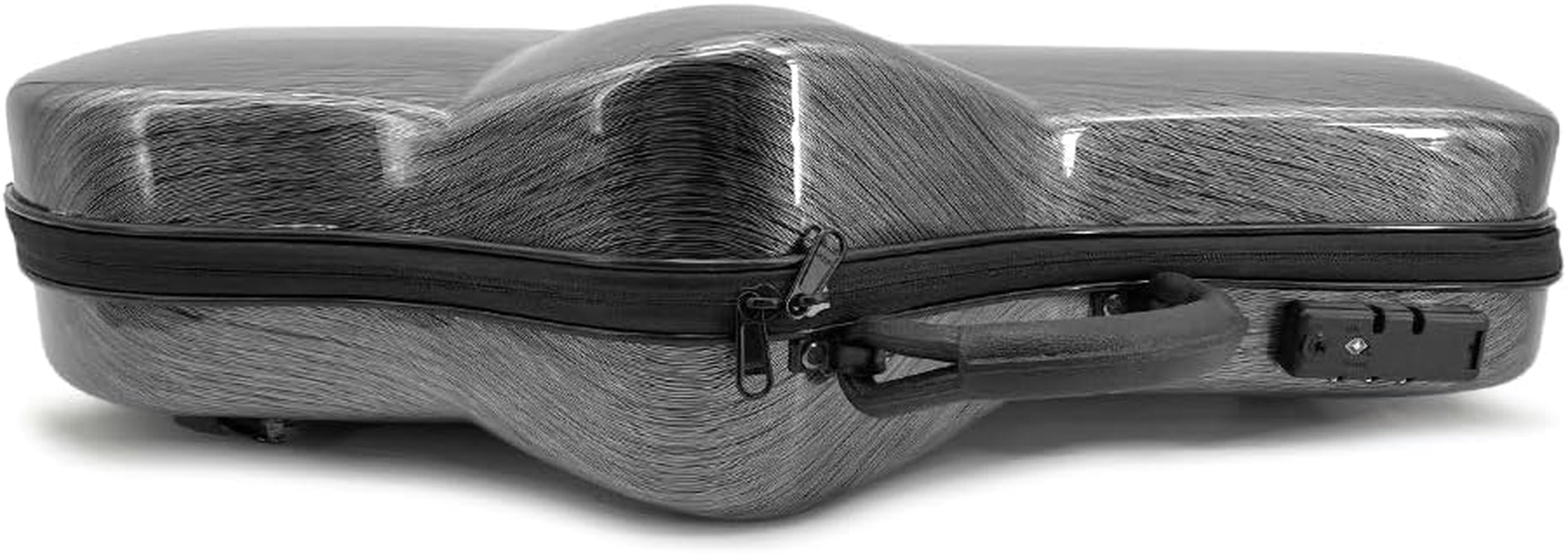 Composite Carbon Fiber Alto Saxophone Case - Lightweight, Durable, and Water-Resistant Protective Hard Case for Alto Sax with Comfortable Shoulder Strap and Plush Interior (Grey)