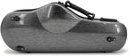 Composite Carbon Fiber Alto Saxophone Case - Lightweight, Durable, and Water-Resistant Protective Hard Case for Alto Sax with Comfortable Shoulder Strap and Plush Interior (Grey)