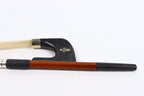 1/2 Upright Bass Bow Advance Brazilwood Germany Bows Ebony Frog Natural Bow Hair Pearl Inlay Half Size