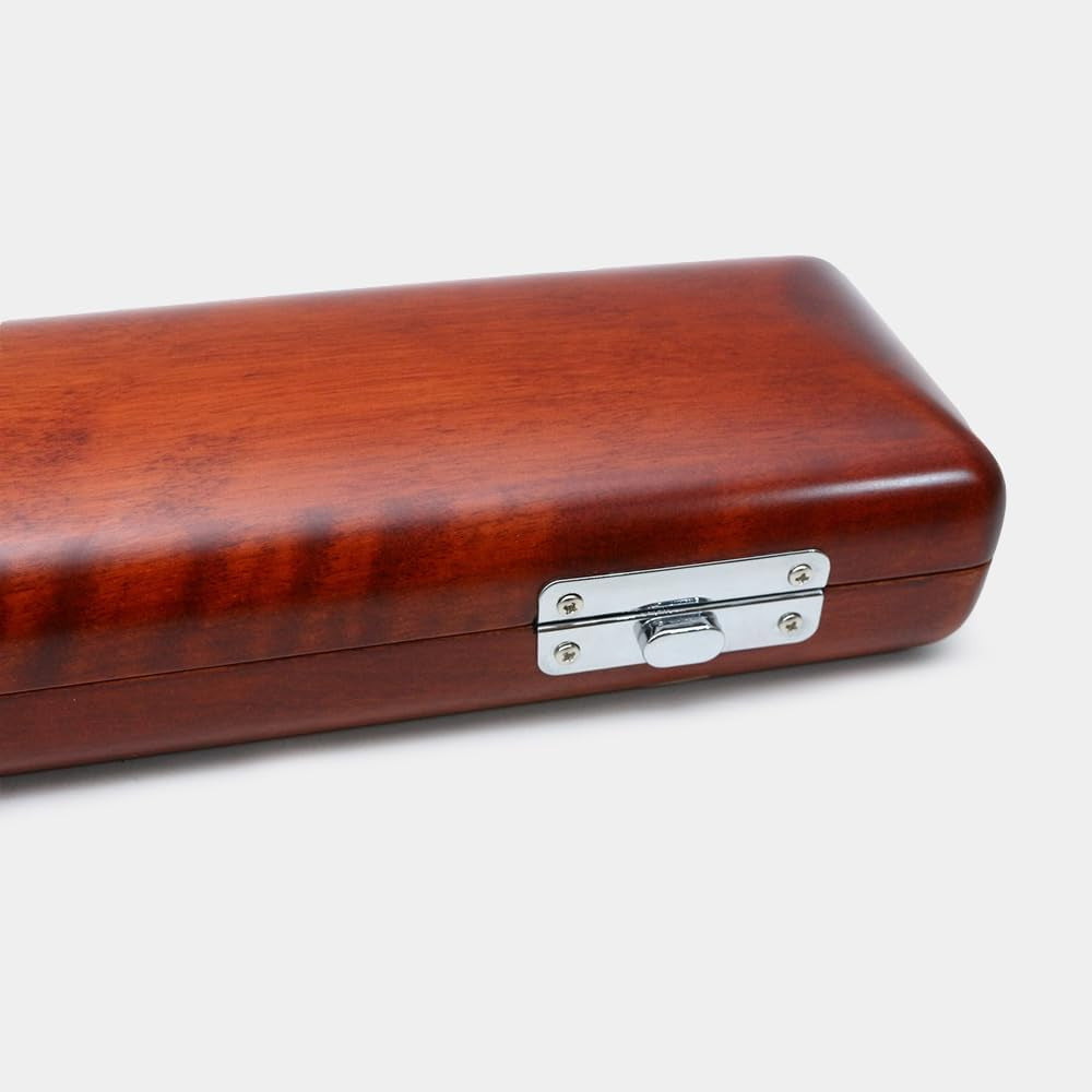 17 Hole Flute Case B Foot Hard Flute Case Sturdy Wooden Case Solid Wood Nice Protection (B Foot-Red)