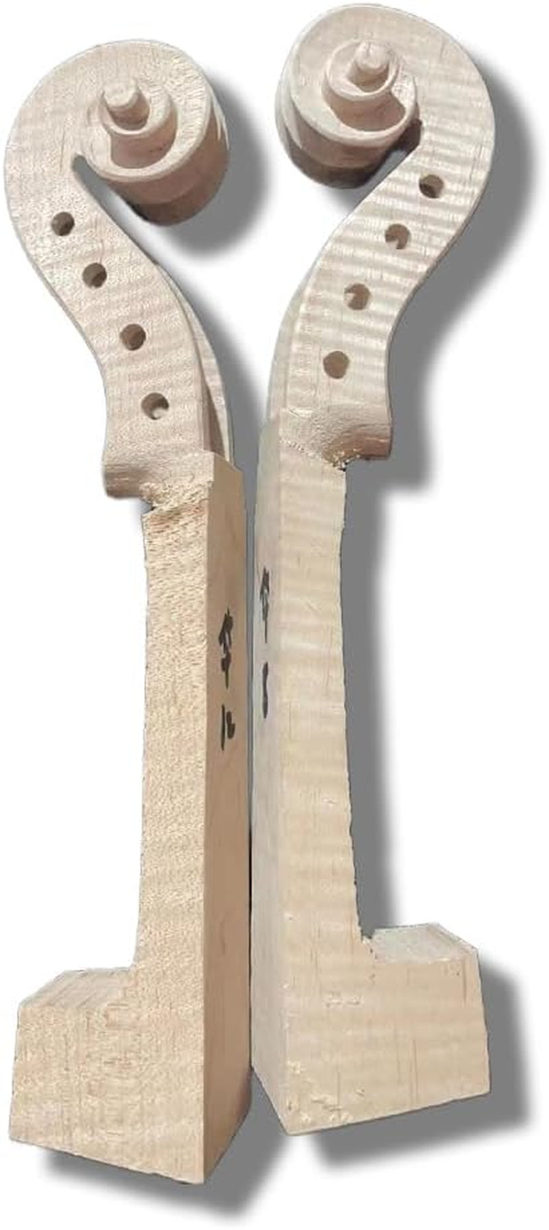 Violin Neck 4 String Flamed Maple Wood Natural Finish DIY Violin Violin Parts (4/4)
