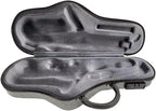 Composite Carbon Fiber Alto Saxophone Case - Lightweight, Durable, and Water-Resistant Protective Hard Case for Alto Sax with Comfortable Shoulder Strap and Plush Interior (Grey)